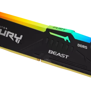 Kingston Fury Beast RGB - 32GB x1 (32GB) , DDR5-5200MT/s , CL36 , Black