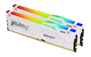 Kingston Fury Beast RGB - 32GB x2 (64GB) , DDR5-5600MT/s , CL36 , White
