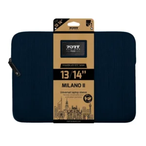 Port Designs Milano II Eco 13/14" Universal Laptop Sleeve - Navy Blue