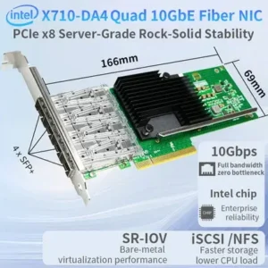 Intel x710DA4FH Quad sfp -pcie