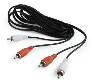 RCA left and right male-to-male stereo audio cable