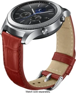 Samsung Galaxy Gear S3 Red Alligator Grain Leather Strap