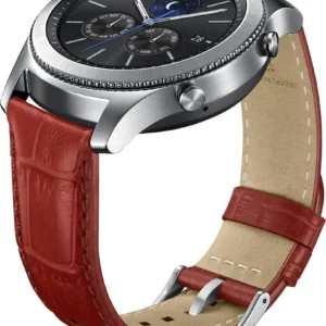 Samsung Galaxy Gear S3 Alligator Grain Leather Strap - Red