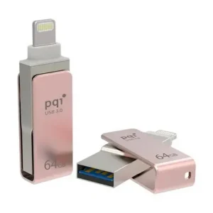 PQI iConnect Mini 64GB Rose Gold USB 3.0 & Lightning Flash Drive