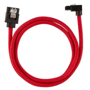 Corsair Premium Sleeved SATA 30cm Cable - Red 90°