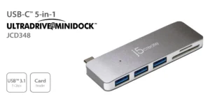 j5create JCD348 USB-C 5-in-1 UltraDrive Mini Dock