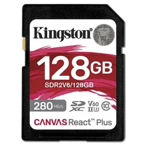Kingston Canvas React Plus V60 128GB SDXC UHS-II Card