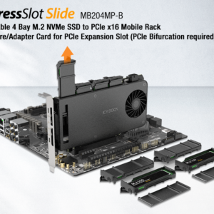 Icydock 204MP-B 4x m.2->pcie5x