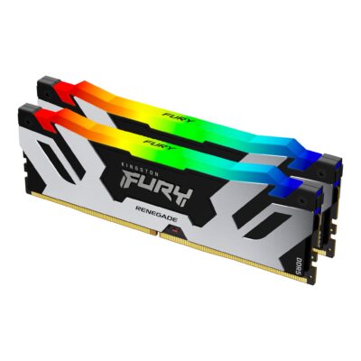 Kingston Fury Renegade RGB - 16GB x2 (32GB) , DDR5 - 6400MT/s , CL32 , Black
