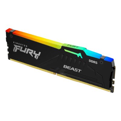 Kingston Fury Beast RGB - 32GB x1 (32GB) , DDR5 - 6000MT/s , CL36 , Black