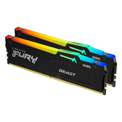 Kingston Fury Beast RGB - 32GB x2 (64GB) , DDR5 - 6000MT/s , CL36 , Black