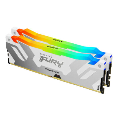 Kingston Fury Renegade RGB - 32GB x2 (64GB) , DDR5 - 6400MT/s , CL32 , White