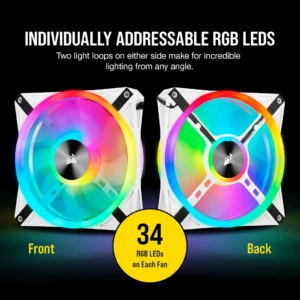 Corsair iCUE QL140 RGB White 140mm Dual Fan Kit