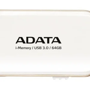 ADATA i-Memory UE710 64GB Lightning and USB 3.0 Flash Drive - White