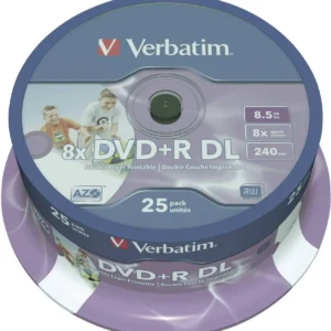Verbatim 43667 DVD+R DL 8x Printable 25 Pack