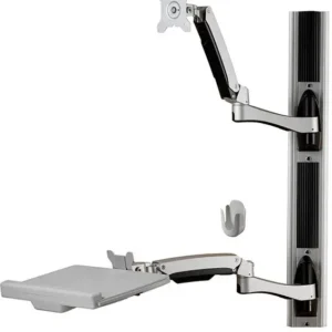 Aavara W8822 Dual-Arm Monitor and Keyboard Workstation Column