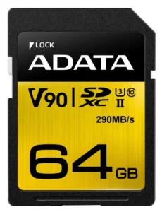 ADATA 64GB SDXC UHS-II U3 memory card