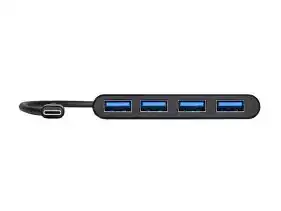 Port USB Type-C to 4 x USB3.0 5Gbps 30cm 4 Port Hub - Black