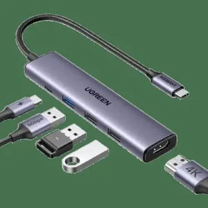 UGREEN Revodok 5-in-1 Type-C Hub | 4K HDMI | Type-C | USB3.0 | USB2.0