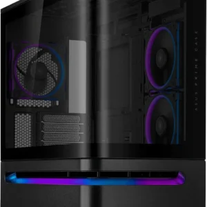 Asus Prime AP202 ARGB Curved Tempered Glass Micro-ATX Chassis – Black