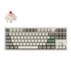 Keychron Q3 Max 80% Full Assembled Knob Red Switch Hot-Swap Gateron Jupiter RGB Wireless Keyboard - Shell White