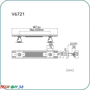 Aavara V6721 wall mount column