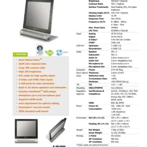 AG Neovo P-19 19-inch Multimedia LCD Monitor