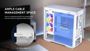 Antec C2M ARGB Compact Micro-ATX Gaming Chassis - White