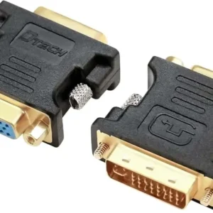 DVI-I Male to VGA D-Sub 15-Pin Female Adapter
