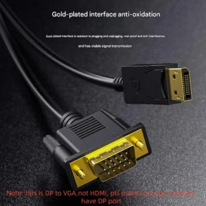 Gizzu 1080P DisplayPort to VGA Cable 1.8m Poly