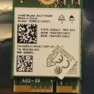 Intel Wifi6e AX211 m.2 key-e