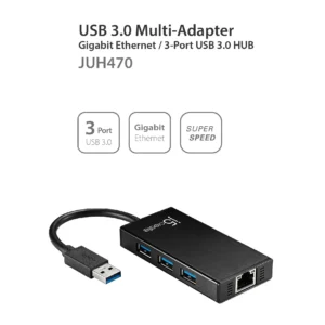 J5 JUH470 3xU3 hub+Lan(gigabit