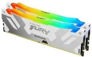 Kingston Fury Renegade RGB - 16GB x2 (32GB) , DDR5-6400MT/s , CL32 , White