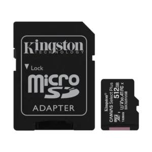 Kingston Canvas Select Plus 512GB microSDXC UHS-I A1 Memory Card + Adapter
